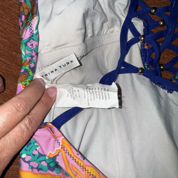 Trina Turk Multicolor Floral One Piece Swimsuit - Picture 3 of 5